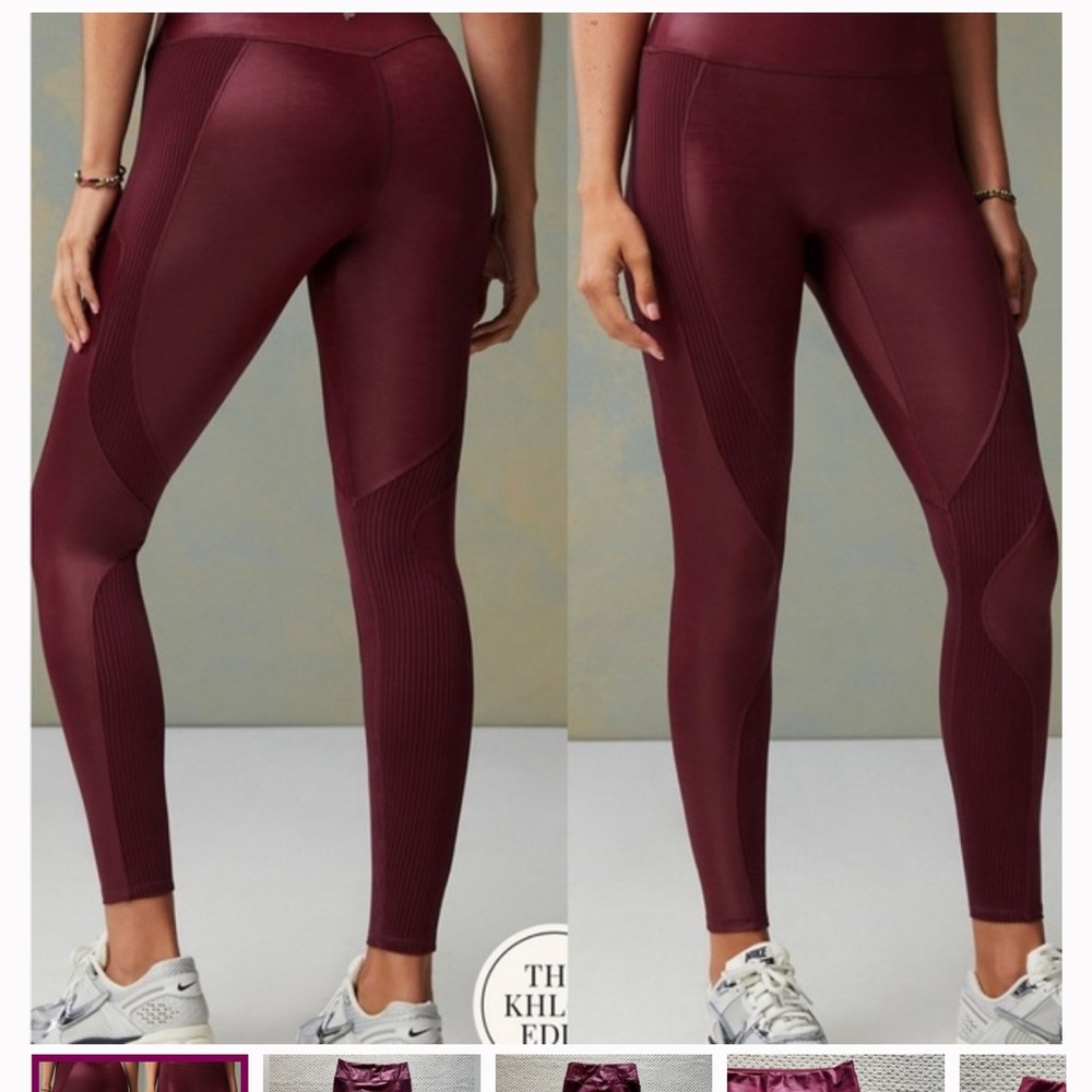 Khloé Kardashian x Fabletics Motion365+Contour High-Waisted Legging Merlot Shine